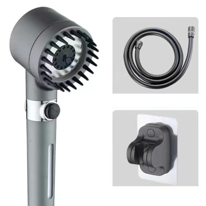 Turbo Filter-Boosting Shower Head, 3 SPA Modes, Boost low water pressure instantly! Negative ion filter for sensitive skin