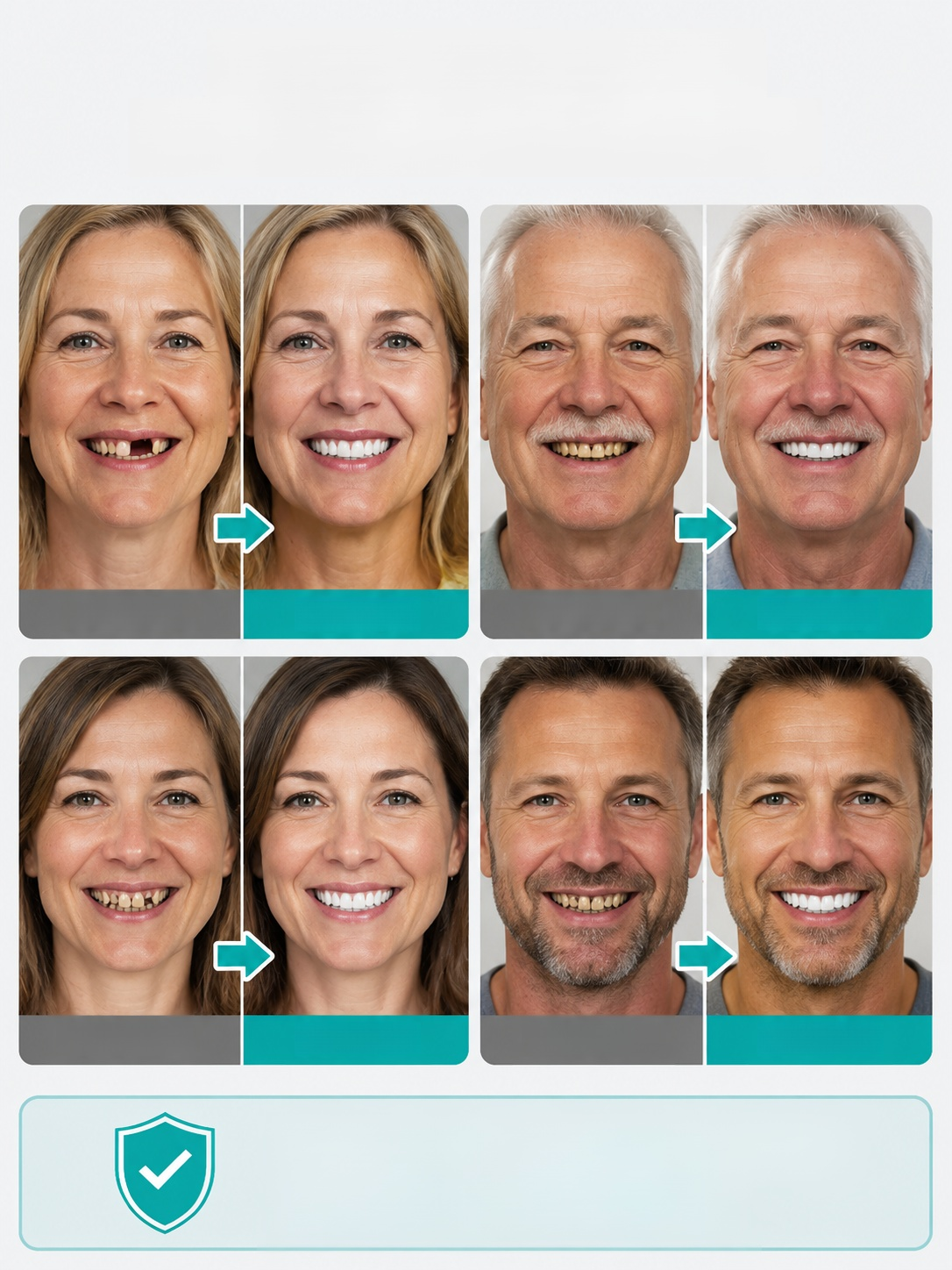 High-end Medical Customized Denture Set, Immediately appears pearl white, feather-light teeth for a 100% natural smile! 