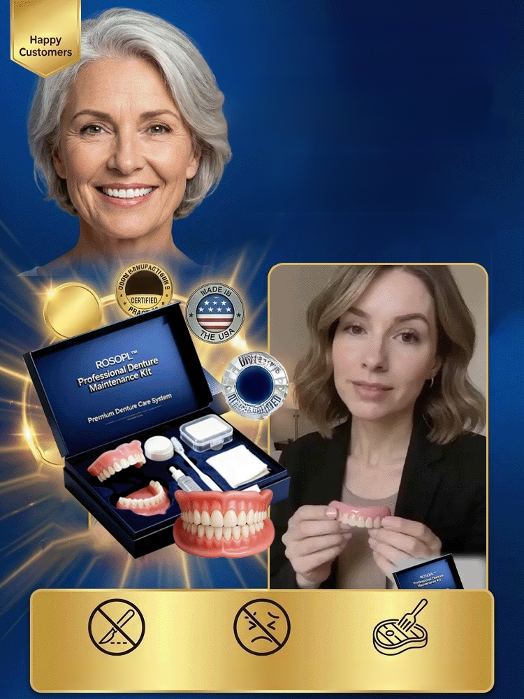 【Best-Selling in the US】Premium Medical Denture Set, Say Goodbye to Jaw Pain & Migraines!