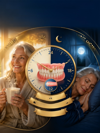 Comfort-fit decorative denture set, 1-Second Instant Smile Transformation! No Messy Glue Needed: Soft & Painless Gum Fit!