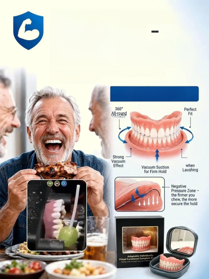 Portable denture case Comfortable to wear 24 hours a day⏱️ In just seconds, you can wear them and have healthy, beautiful teeth.