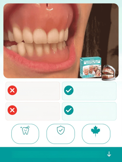 【Save $5,000 NOT Going to Dentists】Smart Silicone Teeth | Patented University Tech, Smile Instantly. Speak Freely. Eat Confidently.