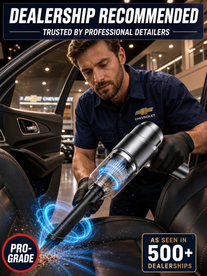 Wireless Charging Portable Car Vacuum Cleaner, 50000Pa Blow-Suction Cordless Vac, Easily Deep Clean Cars & Keyboards