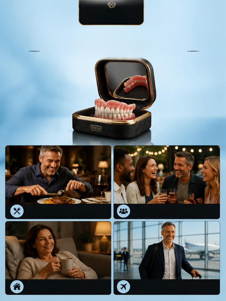 [Reshaping a Million-Smile] High-End Custom-Made Dentures, Skip $2,000+ Dental Bills! Pryxo 360° Suction Denture Gives Perfect Smile at Home.