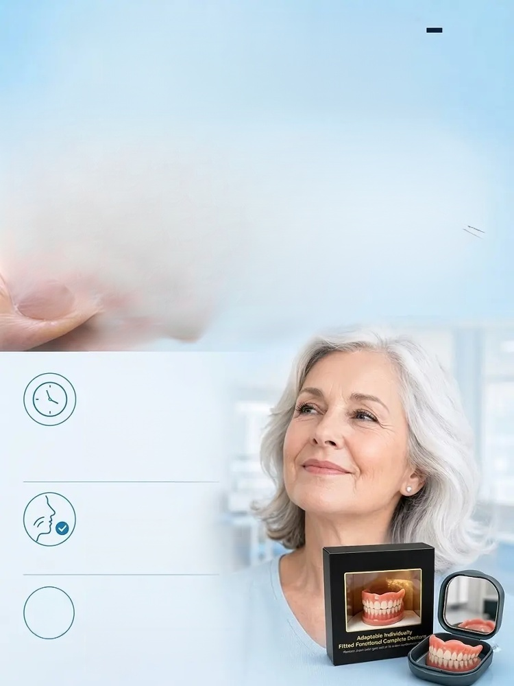 Portable denture case Comfortable to wear 24 hours a day⏱️ In just seconds, you can wear them and have healthy, beautiful teeth.
