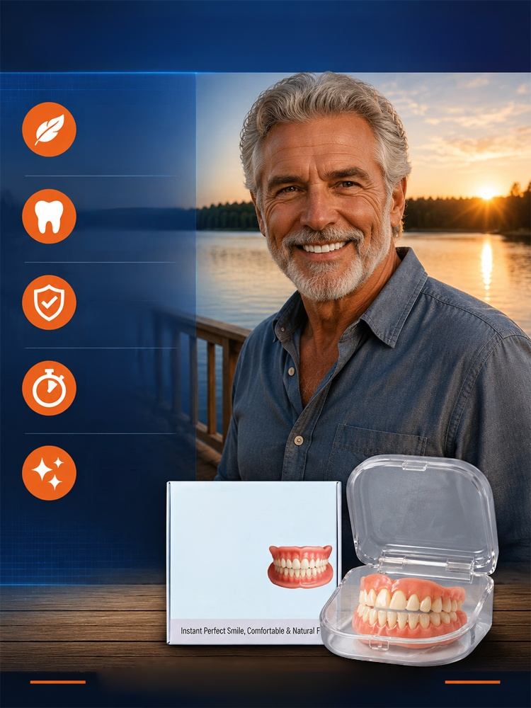 Still stressed over dental costs? Try medical-grade at-home veneers. No dentist needed, 3-min instant fit. Looks 100% natural. 50% OFF today only!