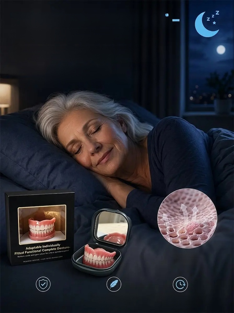 Portable denture case Comfortable to wear 24 hours a day⏱️ In just seconds, you can wear them and have healthy, beautiful teeth.