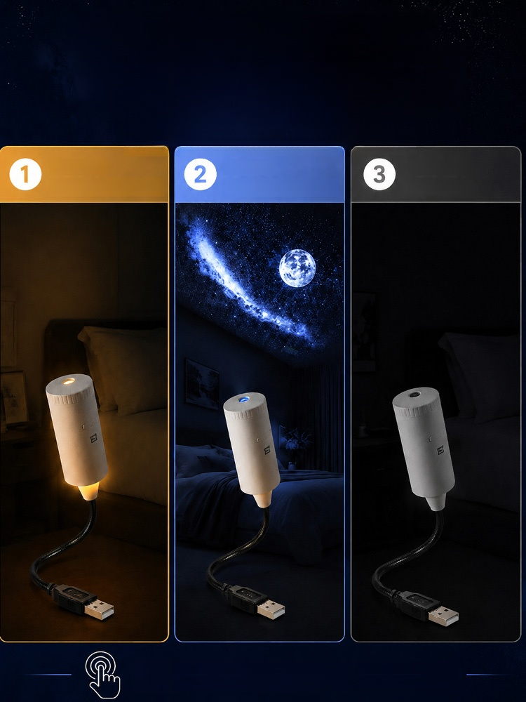 Starry Sky Projection Night Light, Bring a HD galaxy into your bedroom for ultimate romance. High-precision lens for vibrant, crystal-clear projection.