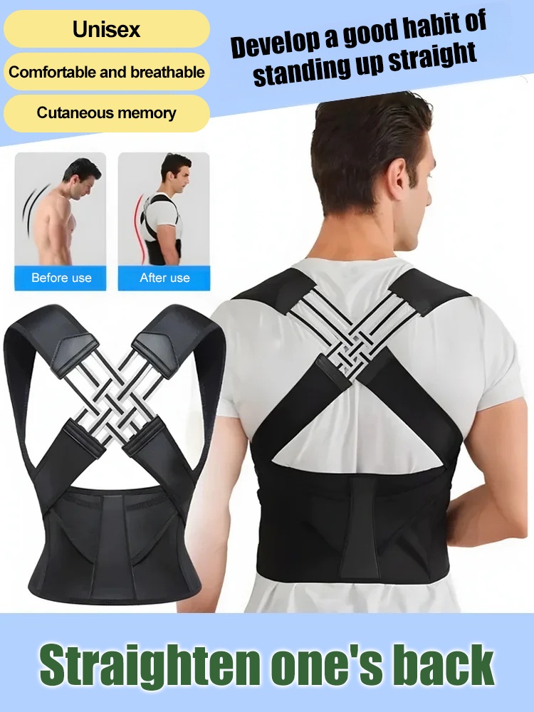 ✨Perfectly corrects hunched posture, improves spinal alignment, and improves posture! ✅Wear 2 hours daily for 3 weeks for visible results.