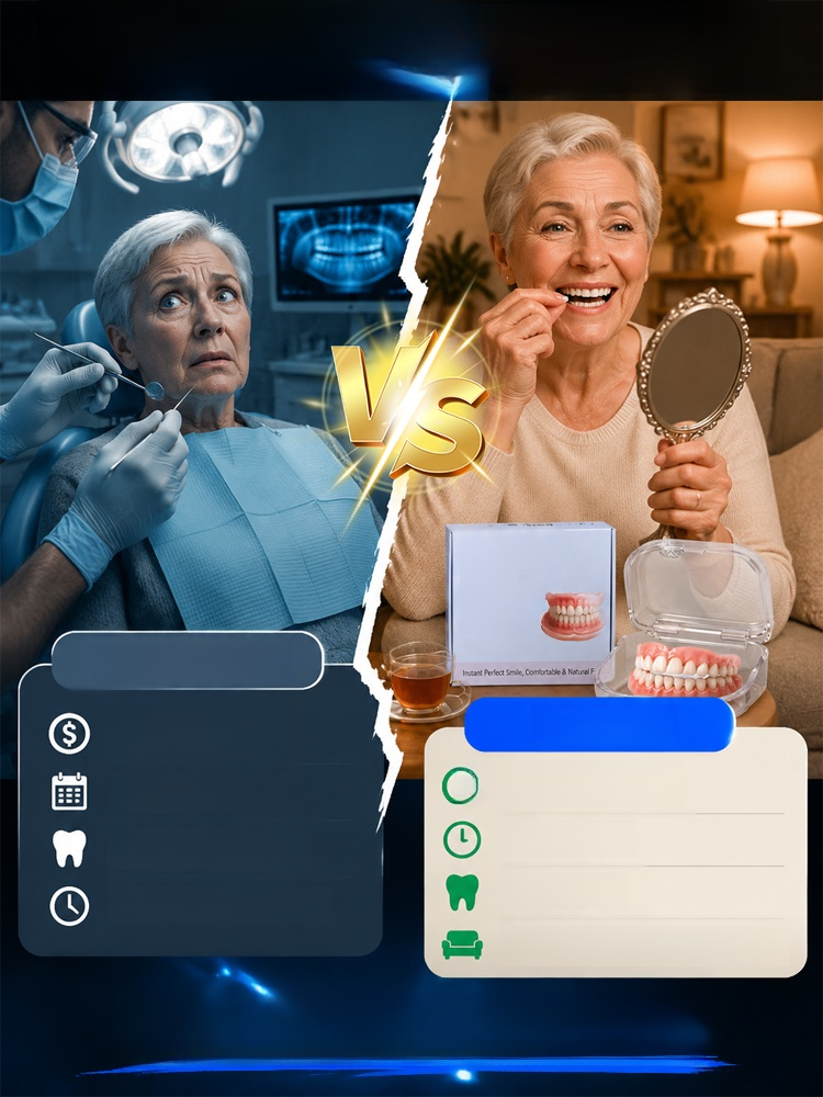 Still stressed over dental costs? Try medical-grade at-home veneers. No dentist needed, 3-min instant fit. Looks 100% natural. 50% OFF today only!