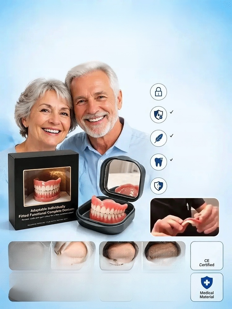 Portable denture case Comfortable to wear 24 hours a day⏱️ In just seconds, you can wear them and have healthy, beautiful teeth.