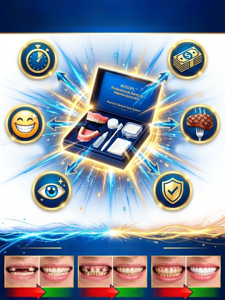 【Best-Selling in the US】Premium Medical Denture Set, Say Goodbye to Jaw Pain & Migraines!