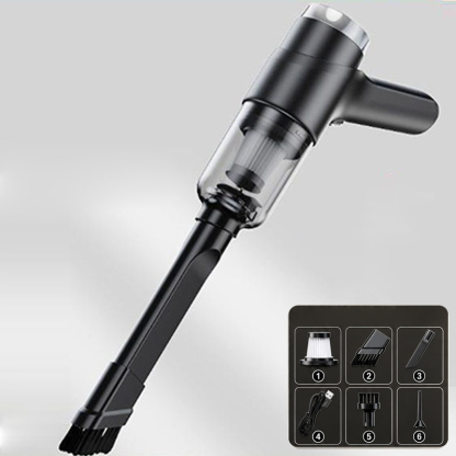 Wireless Charging Portable Car Vacuum Cleaner, 50000Pa Blow-Suction Cordless Vac, Easily Deep Clean Cars & Keyboards
