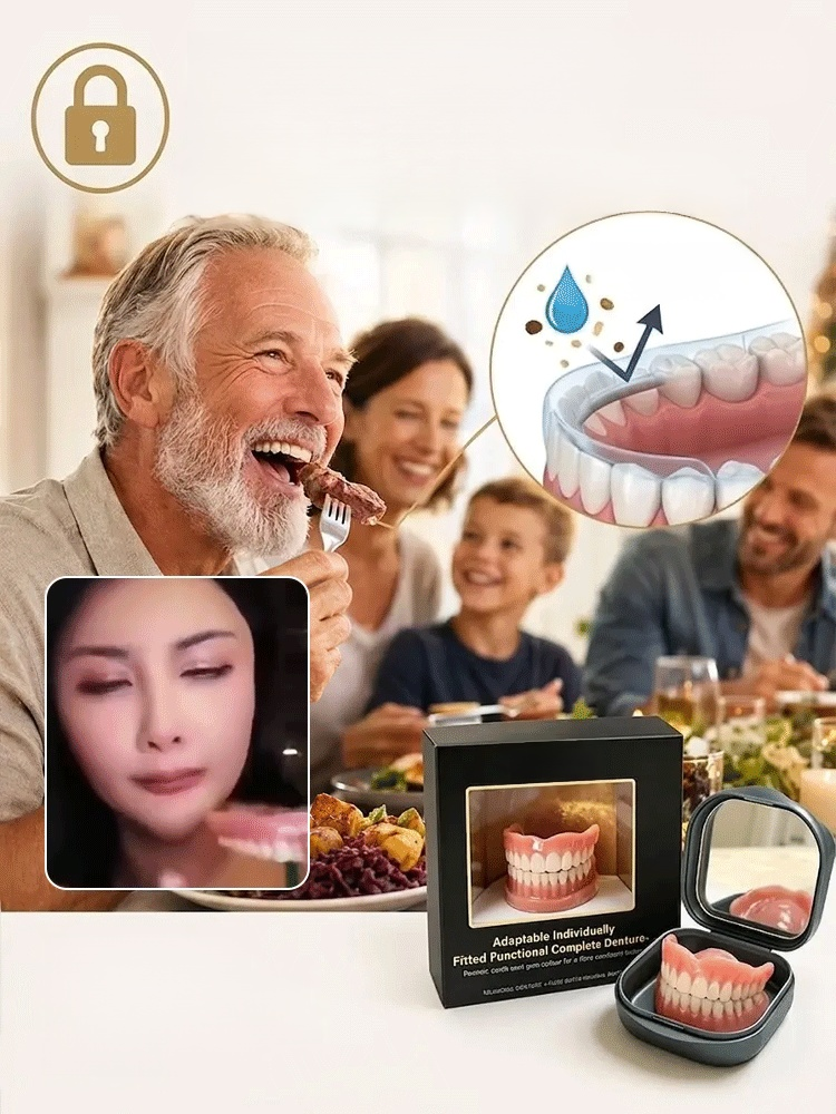 Portable denture case Comfortable to wear 24 hours a day⏱️ In just seconds, you can wear them and have healthy, beautiful teeth.