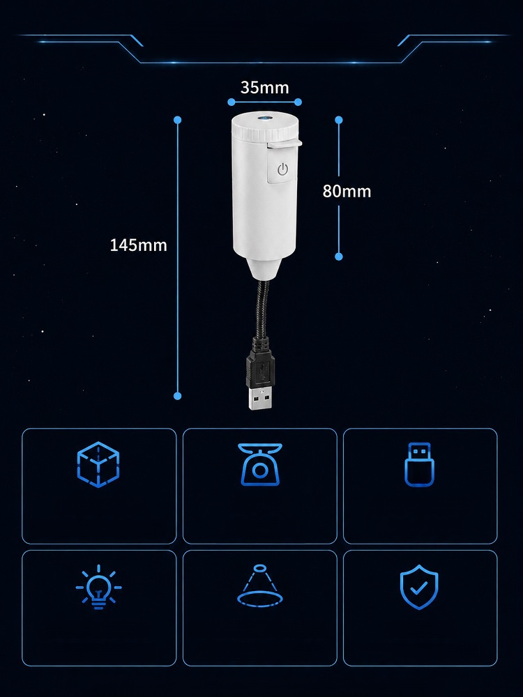 Starry Sky Projection Night Light, Bring a HD galaxy into your bedroom for ultimate romance. High-precision lens for vibrant, crystal-clear projection.