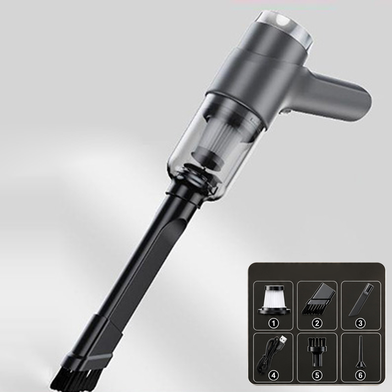 Wireless Charging Portable Car Vacuum Cleaner, 50000Pa Blow-Suction Cordless Vac, Easily Deep Clean Cars & Keyboards