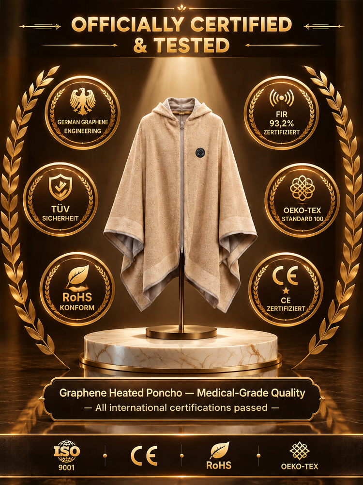 [Warmth from Head to Toe] Portable, Temperature-Adjustable Heated Hooded Shawl✨3 Seconds & Instant Warmth!