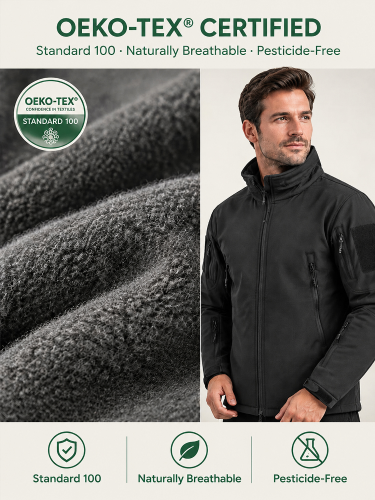 Sharkskin Soft-Shell Fleece-Lined Abrasion-Resistant Jacket
