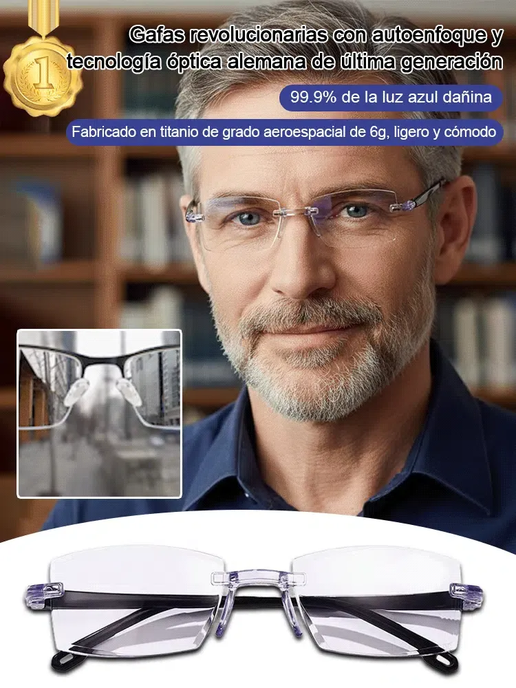 Autozoom reading glasses【+1.0~+7.0 prescription】📖Read a book, scroll your phone, look up to watch TV, or even drive—allwith crystal-clear vision using just ONE PAIR! 