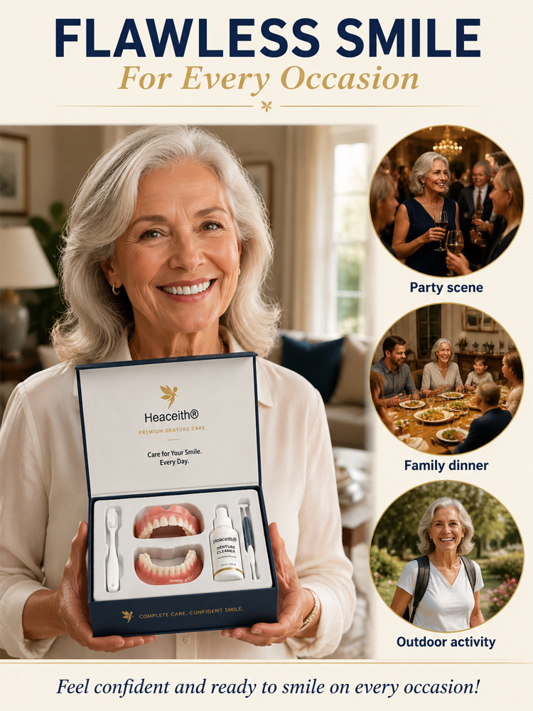 High-end custom full mouth care denture set🥰It has helped over 150,000 Americans say goodbye to expensive dental clinics and painful treatments.