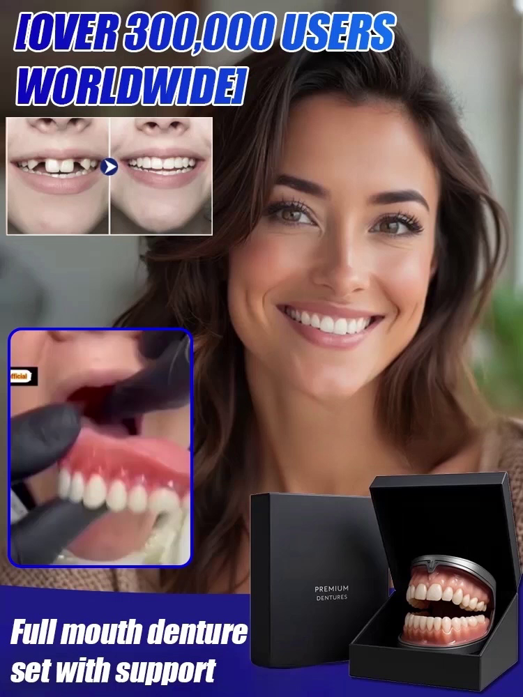 Confident Smile: Full Denture Solution✅ It fits your teeth perfectly, looks realistic, and is comfortable to wear.🦷 Developed by 100 dentists, say goodbye to high prices! Soft silicone material, just like real teeth!