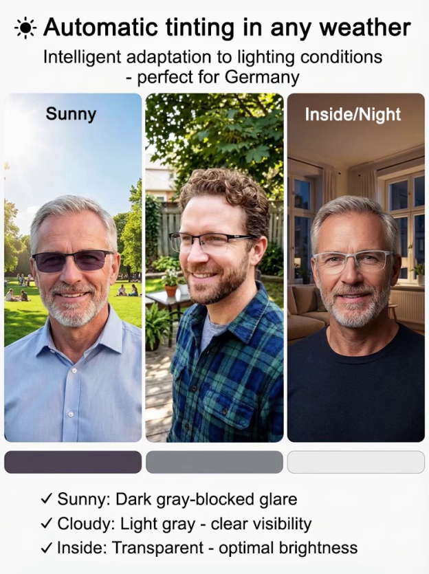Photochromic Multifocal Metal Smart Reading Glasses✅These are not “normal” glasses — they’re smart glasses for everyday people.