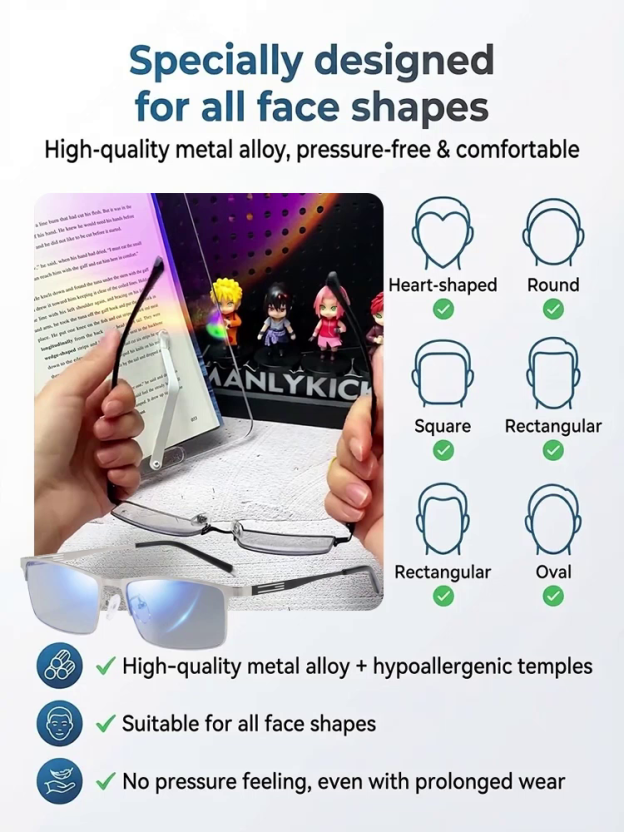 Photochromic Multifocal Metal Smart Reading Glasses✅These are not “normal” glasses — they’re smart glasses for everyday people.