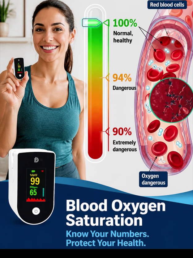 Blood Oxygen Saturation Monitor💉 No injection required, blood sugar and blood pressure can be measured in 8 seconds!