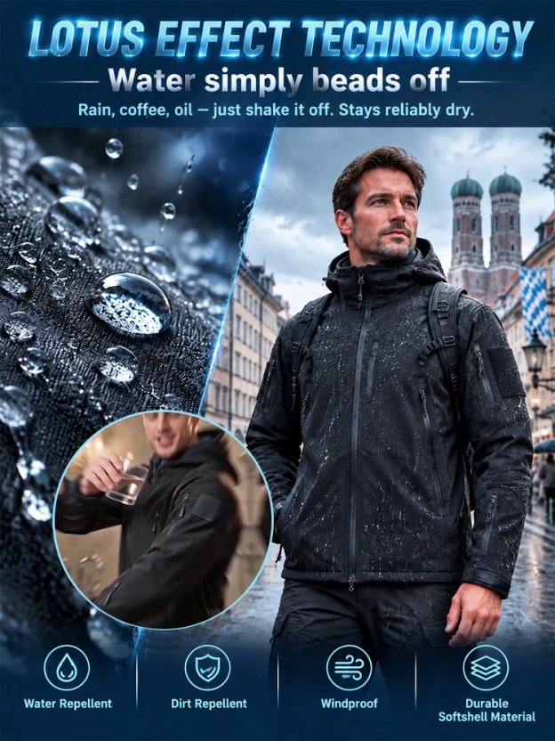 Sharkskin Soft-Shell Fleece-Lined Abrasion-Resistant Jacket