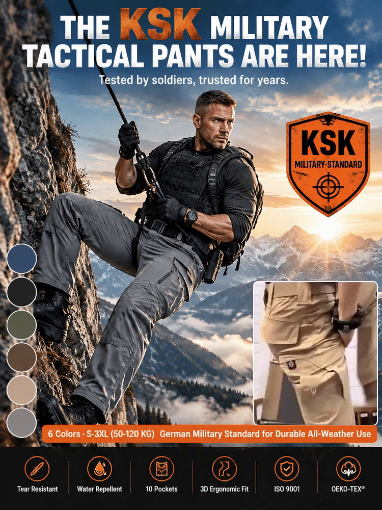 [Military-Grade Scratch & Abrasion Resistant] Men's Multi-Pocket Tactical Pants