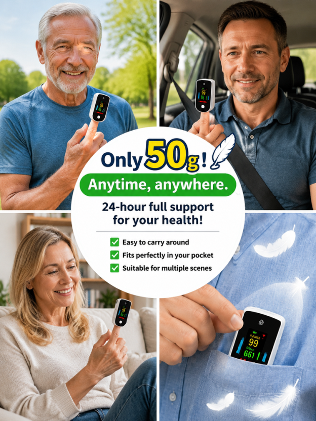 Blood Oxygen Saturation Monitor💉 No injection required, blood sugar and blood pressure can be measured in 8 seconds!