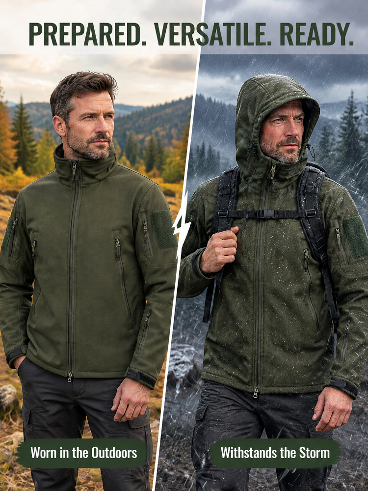 Sharkskin Soft-Shell Fleece-Lined Abrasion-Resistant Jacket