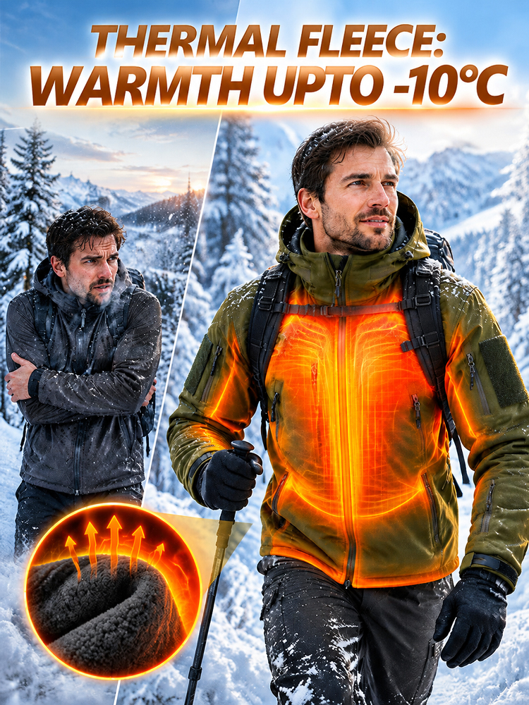 Sharkskin Soft-Shell Fleece-Lined Abrasion-Resistant Jacket