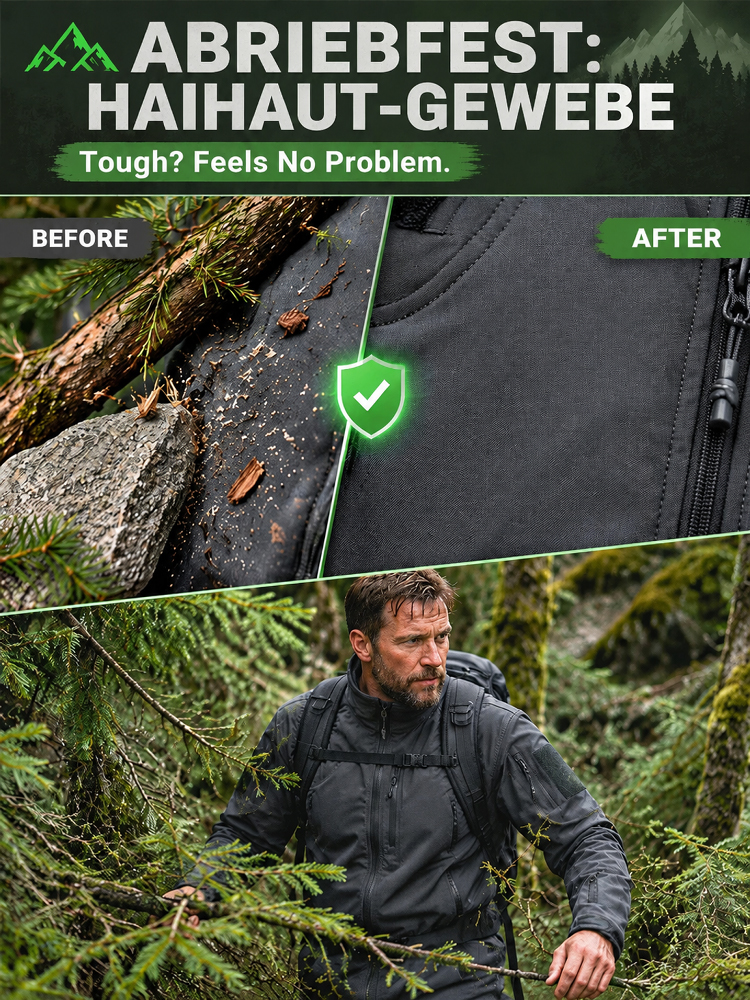 Sharkskin Soft-Shell Fleece-Lined Abrasion-Resistant Jacket