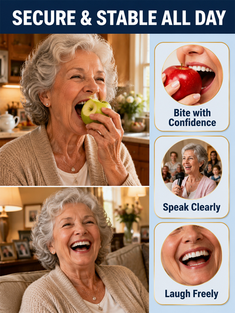 High-end custom full mouth care denture set🥰It has helped over 150,000 Americans say goodbye to expensive dental clinics and painful treatments.