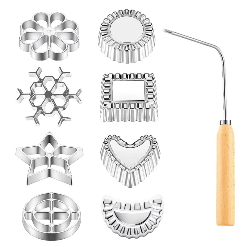 Nordic-Style Rosettes & Timbale Pastry Mold Set(9 Pcs)