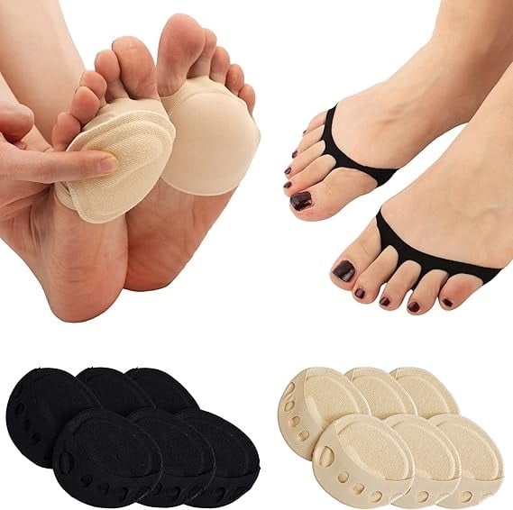 🔥LAST DAY 49% OFF-Ball of Foot Cushion Socks,Women's Toe Cover with Padding Toe Topper Liner