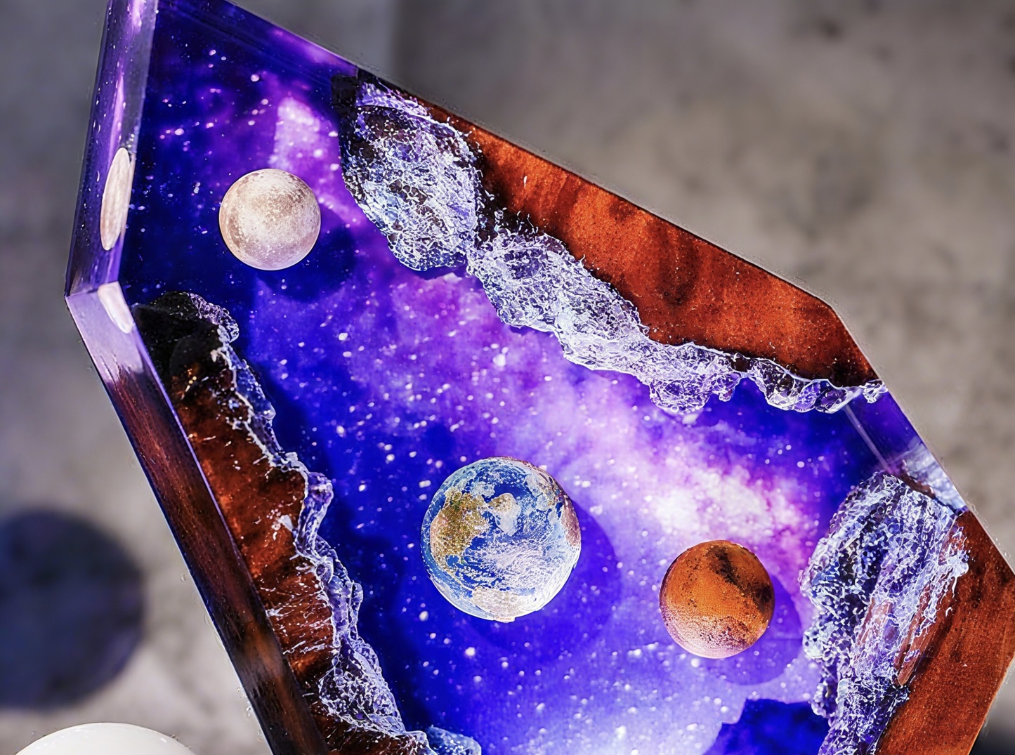 Space epoxy resin lamp, Universe Lamp, Galaxy Resin Night Light, gift for Kids, galaxy lamp for home decor, Planetary system lamp