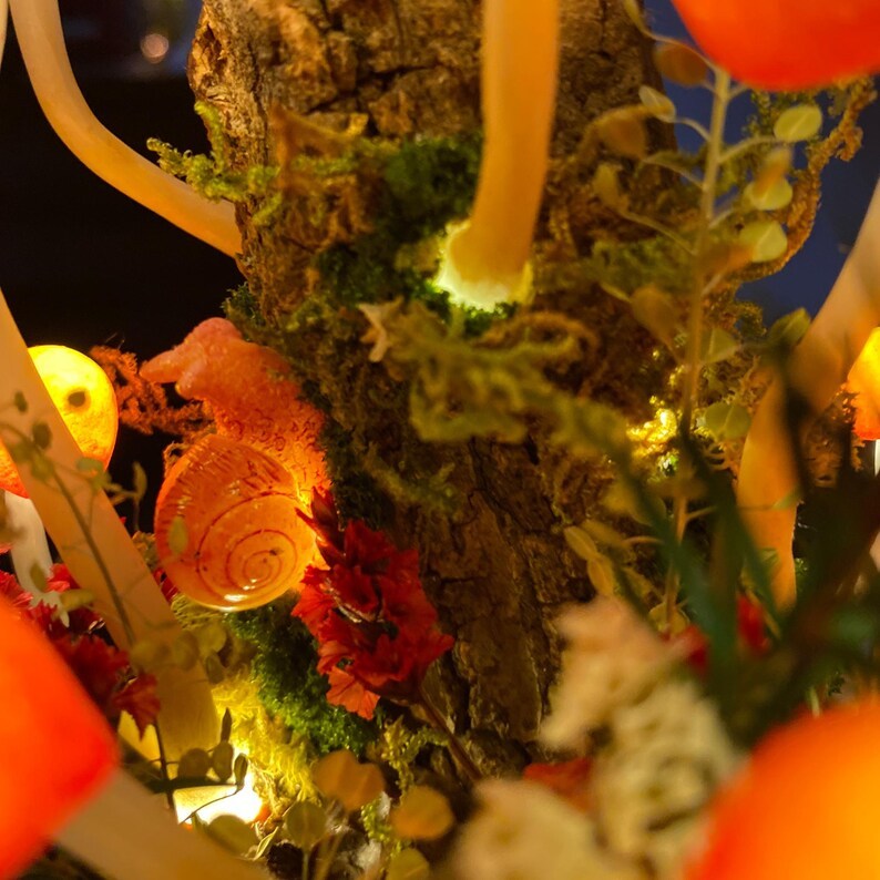 Enchanted Mushroom Forest Night Light, Handmade Glowing Mushrooms Lamp for Bedroom, Kids Room, Living Room, Magical Home Decor Creative Gift