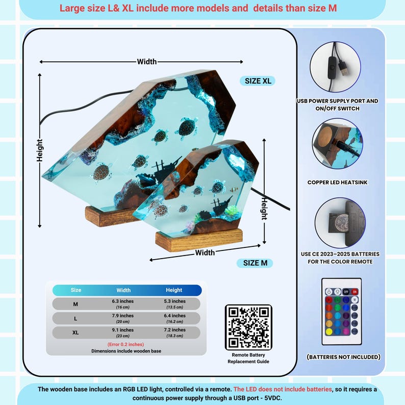 Fire Dragon and Ice Dragon Resin Lamp, Dragon lamp for home decor, Ancient Red Dragon, Christmas Gift,Handmade Night Light