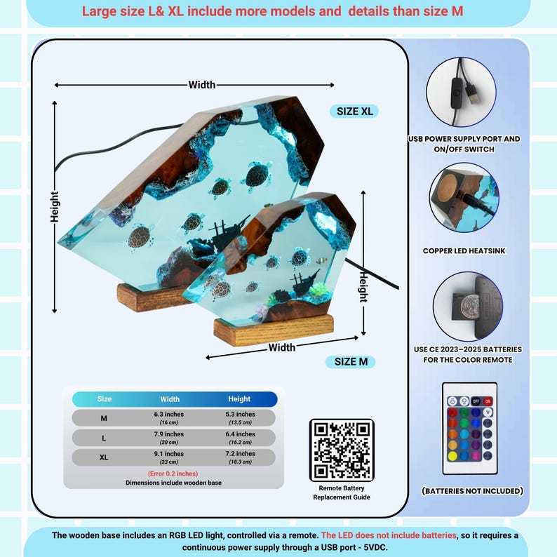 Fire Dragon and Ice Dragon Resin Lamp, Dragon lamp for home decor, Ancient Red Dragon, Christmas Gift,Handmade Night Light