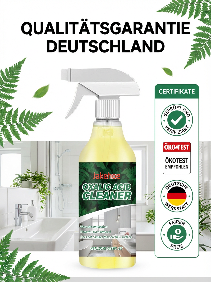 ✨Kein Schrubben mehr! 🧼Entfernt selbst 10 Jahre alten Kalk in nur 3 Sekunden! Oxalsäure Fleckenentferner