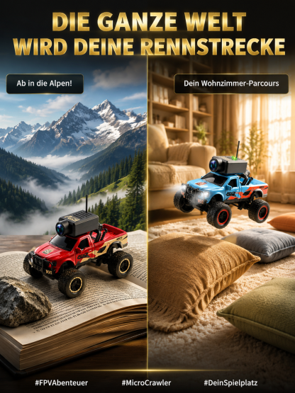 【100% Originalgetreu】1:64 Mini-Monstertruck FPV HD Kamera Offroad-Fahrzeug | 4K-HD-Kamera