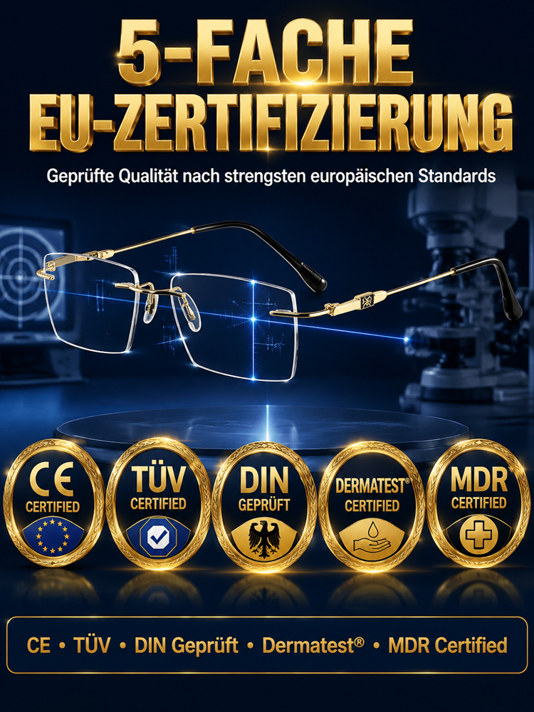 Kein Sehtest nötig –Stufenlose Autofokus-Brille mit hochauflösenden Gläsern. Eine Brille für jede Sehstärke – Scharfes Sehen in 0,1 Sekunden 👓