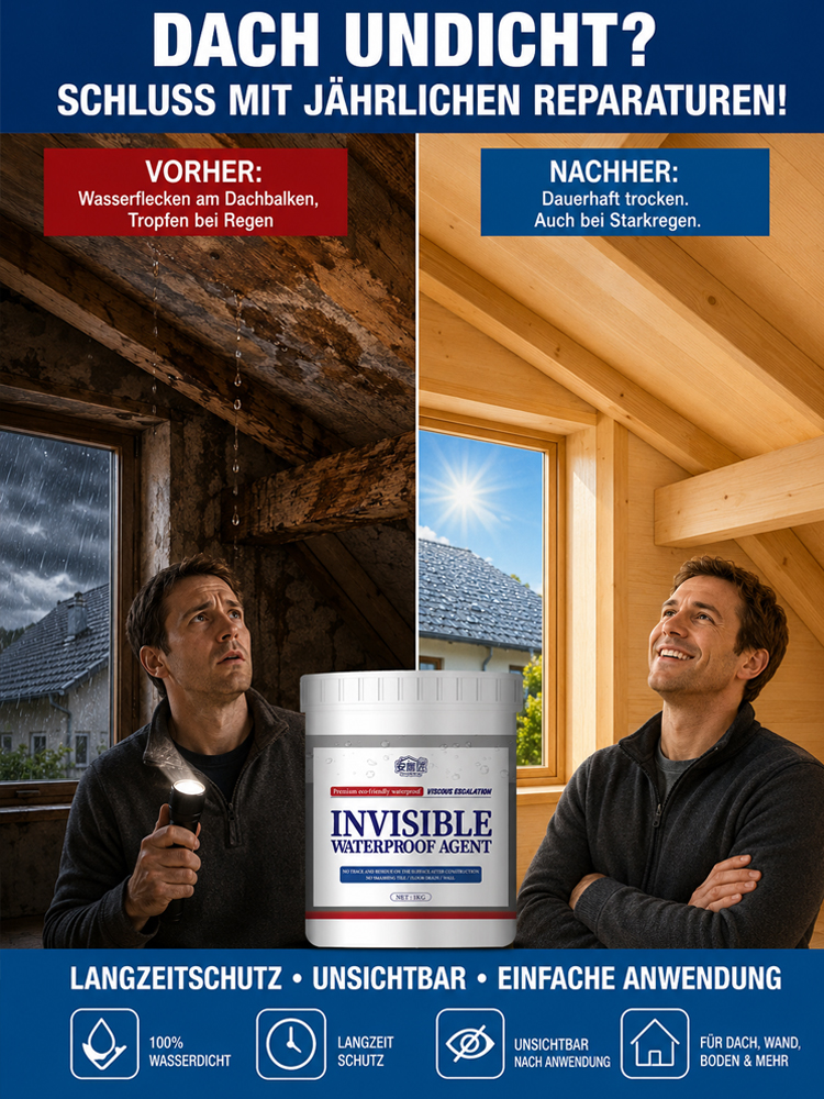 🛠️ Kein Handwerker nötig! 🌧️ Dach undicht? 3 Min. Lösung! Transparenter, wasserdichter Versiegelungskleber (100 Jahre Garantie)