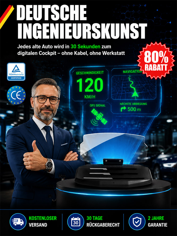 Keine Werkstatt, Kein WLAN nötig. Neu aufgerüstete HUD-Spiegelung kabellose Schnelllade-Autohalterung