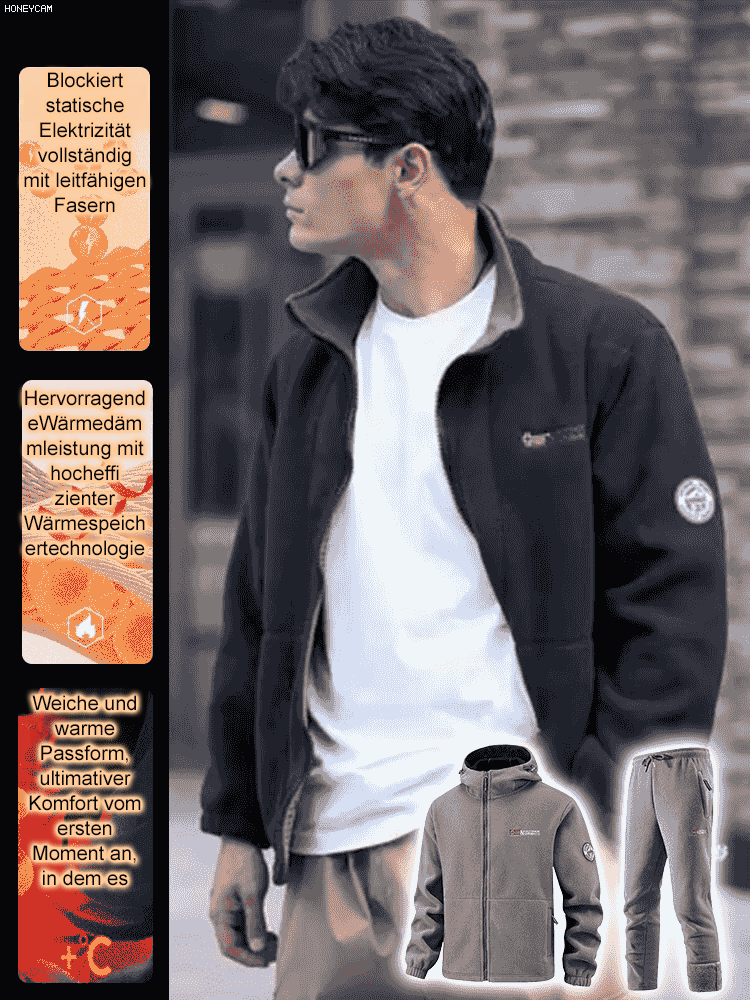 Dreifache Wärme, keine Kälte selbst bei -40 °C! Neu verbessertes Freizeitbekleidungsset mit Fleecefutter.