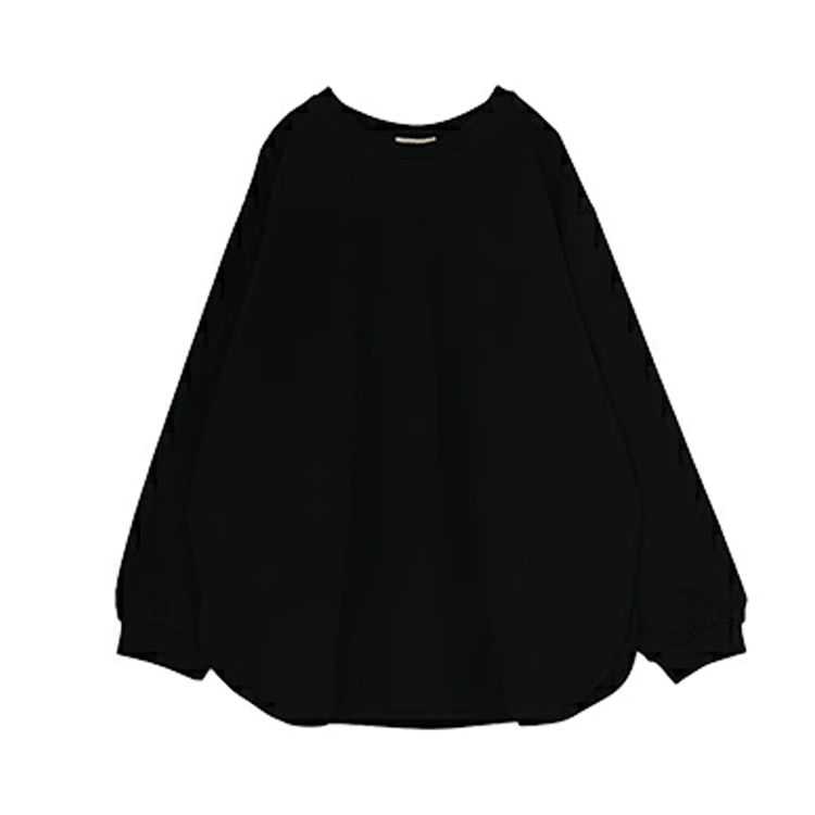 Neue Ware in 5 Farben auf Lager, Herbst/Winter locker geschnittenes, lässiges, unifarbenes Langarmsh