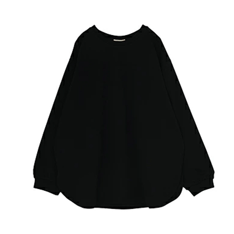 Neue Ware in 5 Farben auf Lager, Herbst/Winter locker geschnittenes, lässiges, unifarbenes Langarmsh