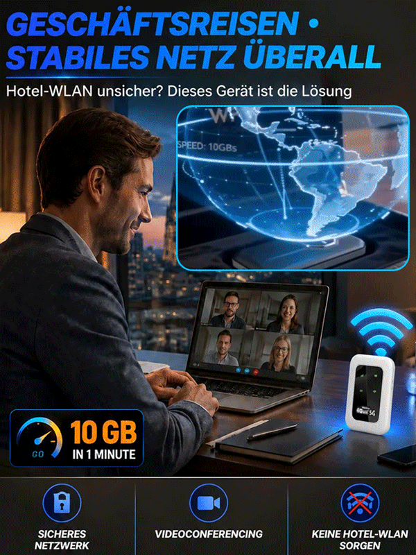 【100% Netz weltweit ohne SIM-Karte】Universelles tragbares WLAN – Einmal kaufen, ein Leben lang gratis surfen 📶